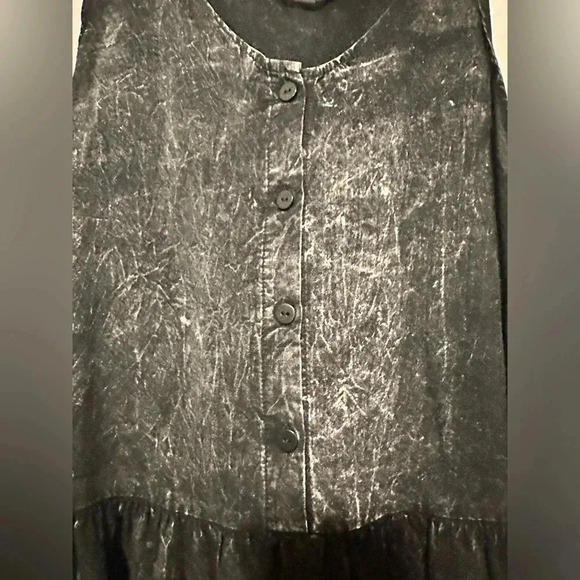 Urban Outfitters Urban Renewal black distressed sleeveless dress size M - Picture 2 of 7